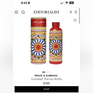 Dolce & Gabbana Vibrant Patterned Thermo Bottle